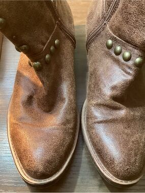 Booties Coconuts by Matisse Brown Studded Western Ankle boots